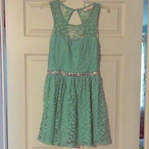 Candies mint green lace dress